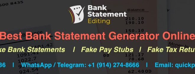 Bank Statements Generator Online