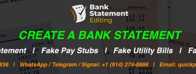 create a bank statement