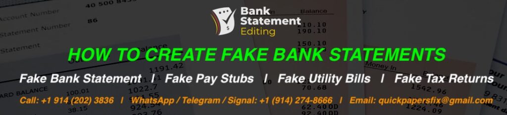 create fake bank statements