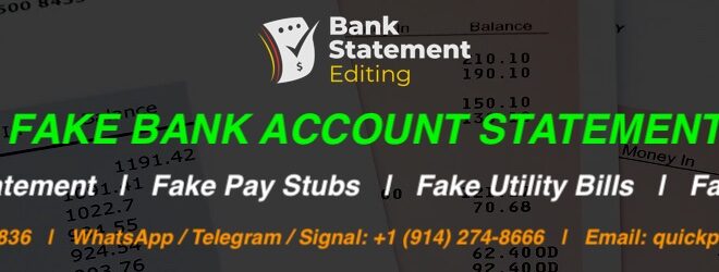 fake bank account statement