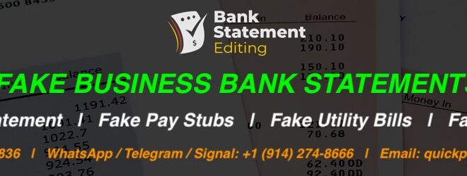 fake business bank statements