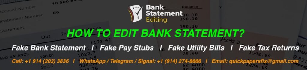 how to edit bank statement