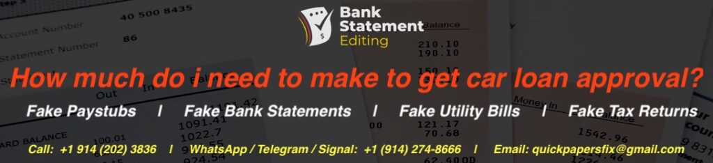 fake bank statements for car loan