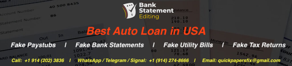 fake bank statements for auto loans