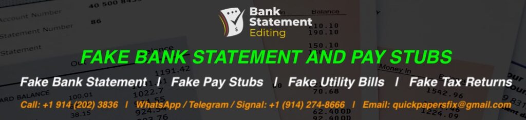 fake bank statement