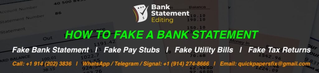 how to fake a bank statement